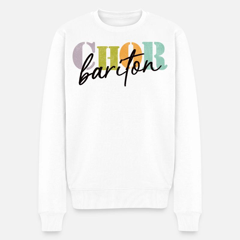 Chor Bariton - Männer Premium Bio Pullover - Weiß
