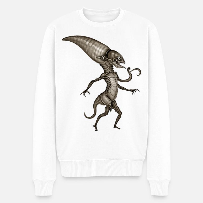 BUG #8 - dark hell - Pull Premium bio Homme - blanc