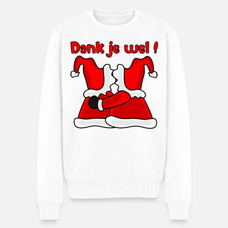 Danke, Weihnachtsmann - Männer Premium Bio Pullover - Weiß