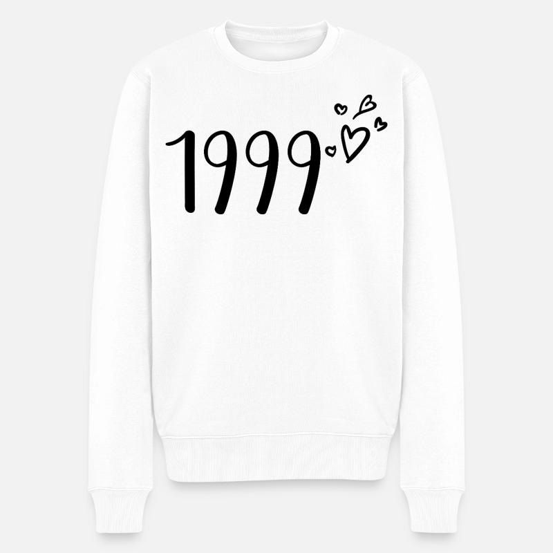1999 - Männer Premium Bio Pullover - Weiß