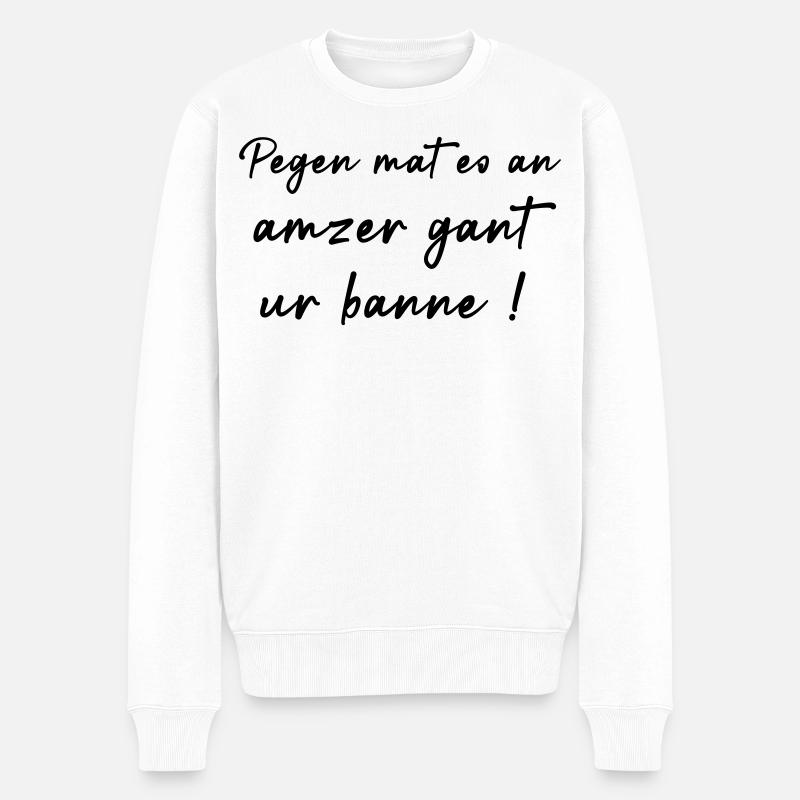 Mach dir einen Bann! - Männer Premium Bio Pullover - Weiß
