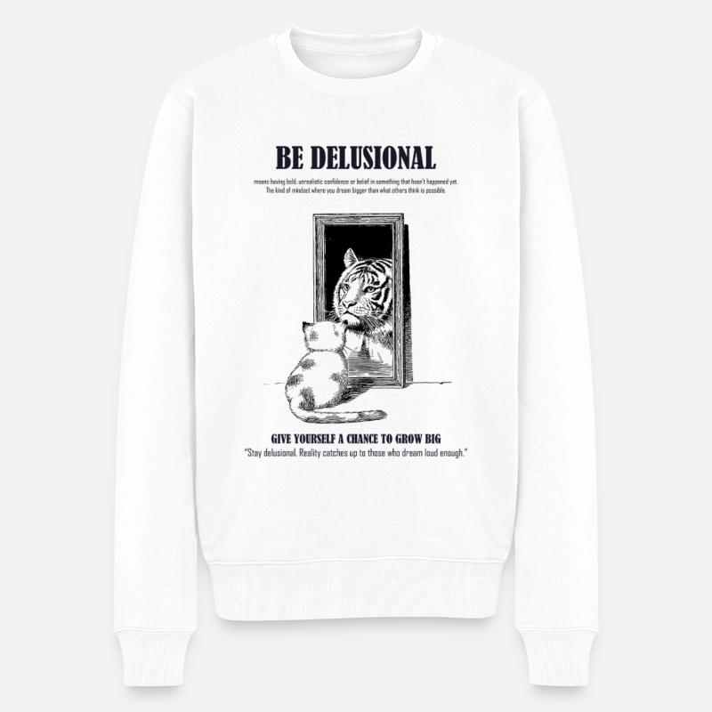 Soyez délirant Typographe - Pull Premium bio Homme - blanc