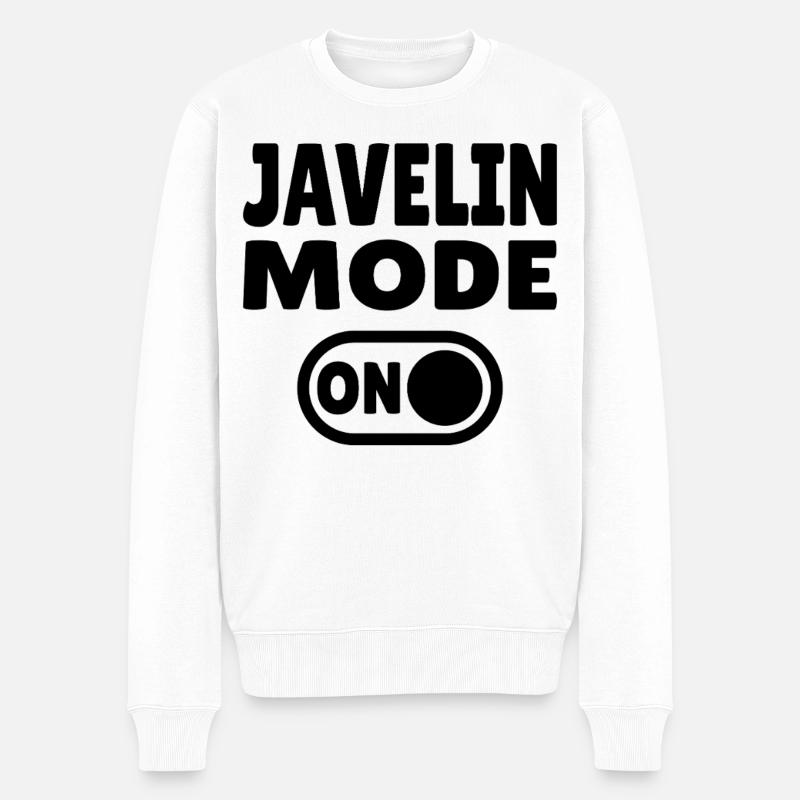Mode Javelot ACTIVÉ - Lancer de Javelot - Pull Premium bio Homme - blanc