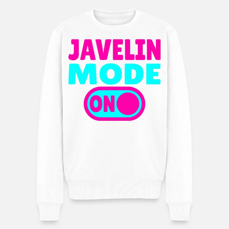 Javelin Mode ON - Speerwerfen - Männer Premium Bio Pullover - Weiß