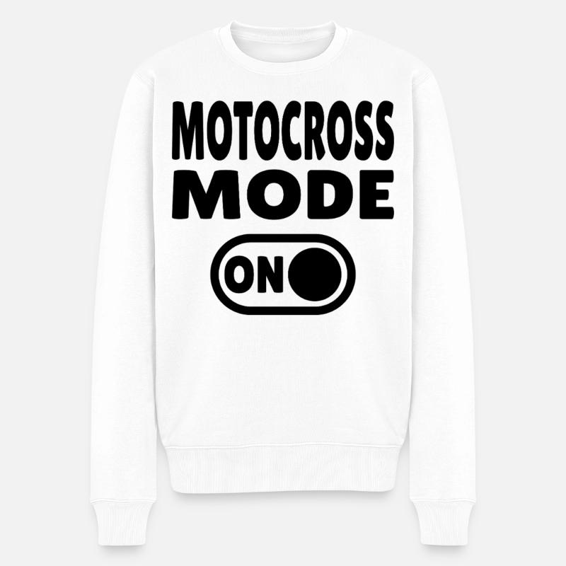 Motocross Mode ON – Dirt & Adrenalin - Männer Premium Bio Pullover - Weiß
