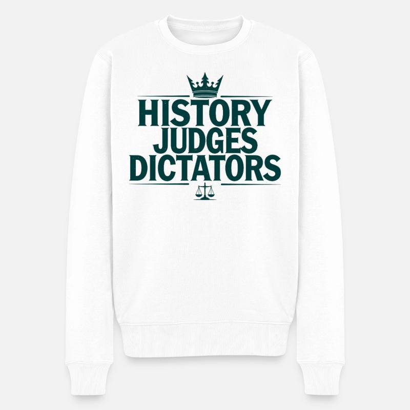 Histoire Juges, dictateurs, justice Déclaration - Pull Premium bio Homme - blanc