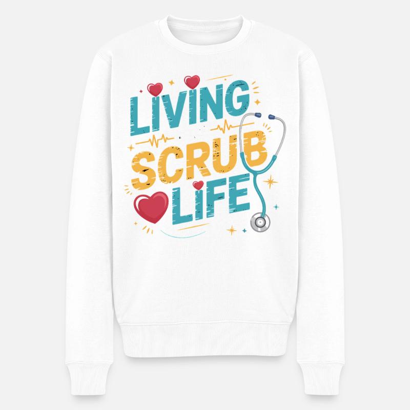 La vie dans les broussailles - Pull Premium bio Homme - blanc