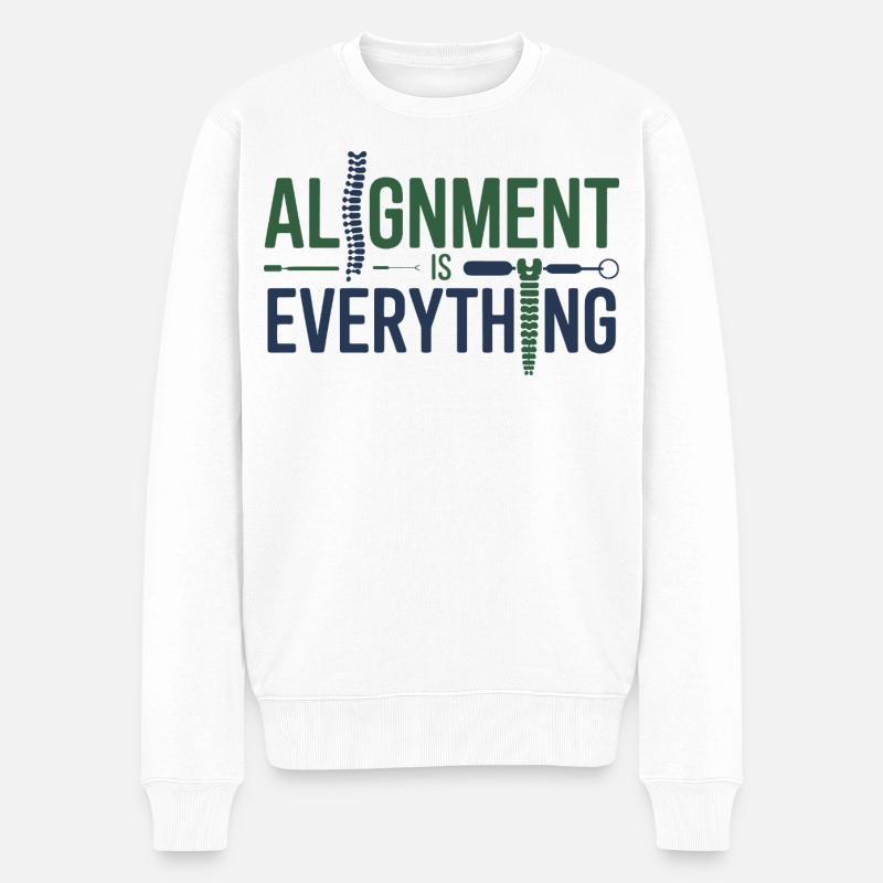 Chiropractor Alignment Is Everything Professional  - Men's Premium Organic Jumper - white