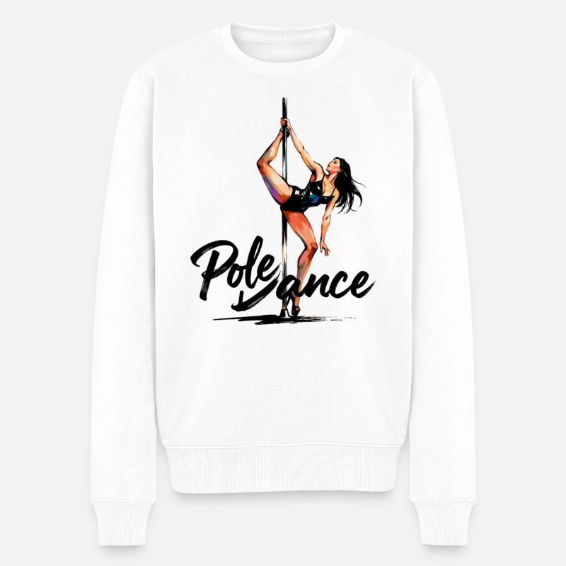 Pole Dance Poledancerin ästhetisch Geschenk - Männer Premium Bio Pullover - Weiß
