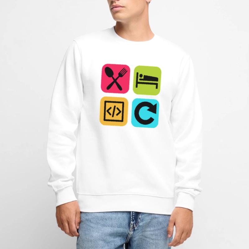 Manger Dormir Code Répéter Citation drôle Dev Pull Premium bio Homme