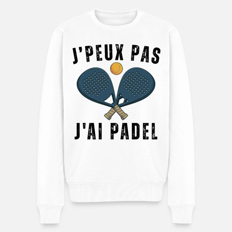 Je peux pas j ai padel - Pull Premium bio Homme - blanc