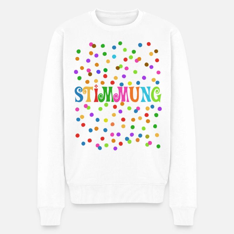 Fastnacht - Karneval - Stimmung - Konfetti - Männer Premium Bio Pullover - Weiß
