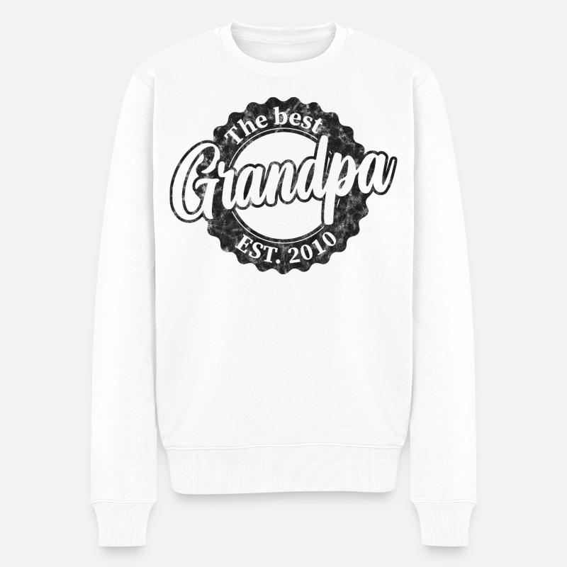 Le meilleur grand-père depuis 2010 - Pull Premium bio Homme - blanc