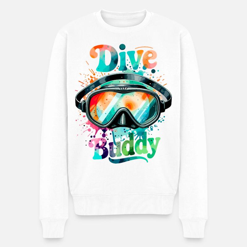 Lunettes de plongée Dive Buddy - Pull Premium bio Homme - blanc