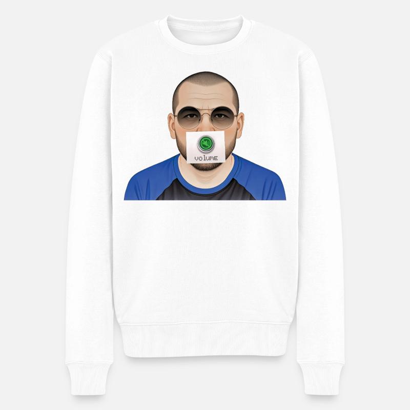 SOUND MAN - nice people - Pull Premium bio Homme - blanc
