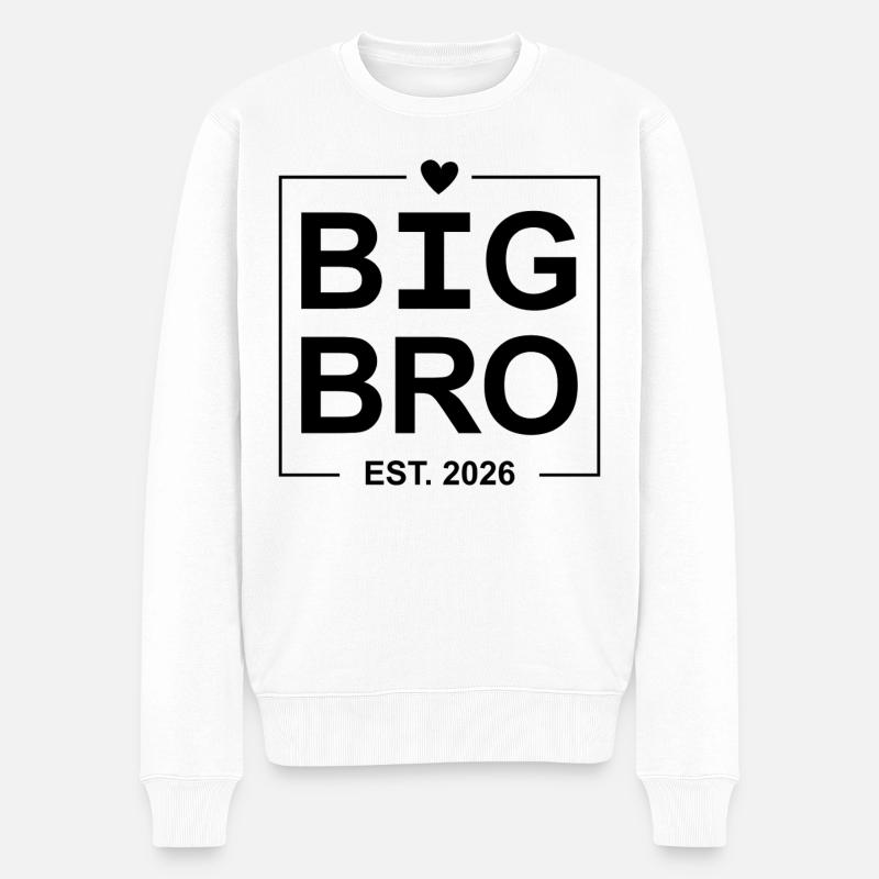 Big Bro Est. 2026 - Männer Premium Bio Pullover - Weiß