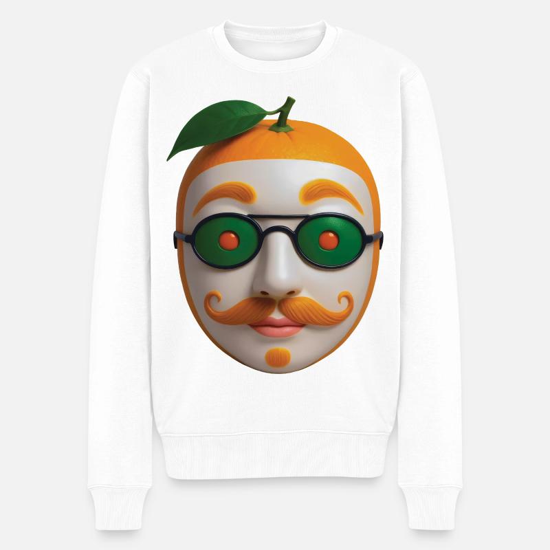 MECHANISCHE BINCHE – Belgien - Männer Premium Bio Pullover - Weiß