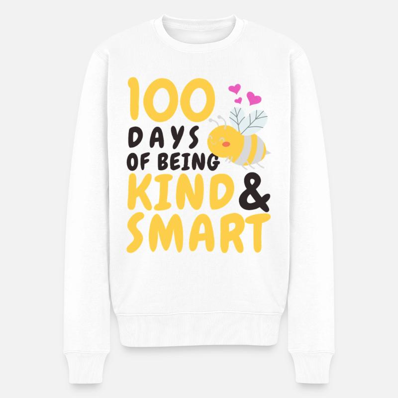 100 jours d’apiculture gentille et intelligente - Pull Premium bio Homme - blanc