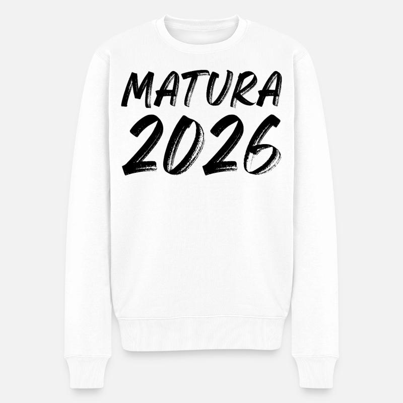 Matura 2026 - Männer Premium Bio Pullover - Weiß