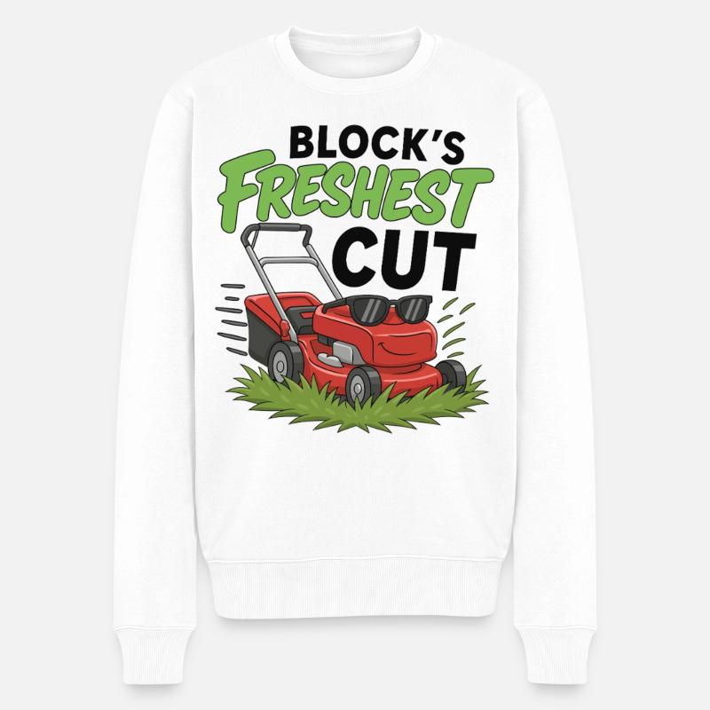 Blocks Freshest Cut - Männer Premium Bio Pullover - Weiß