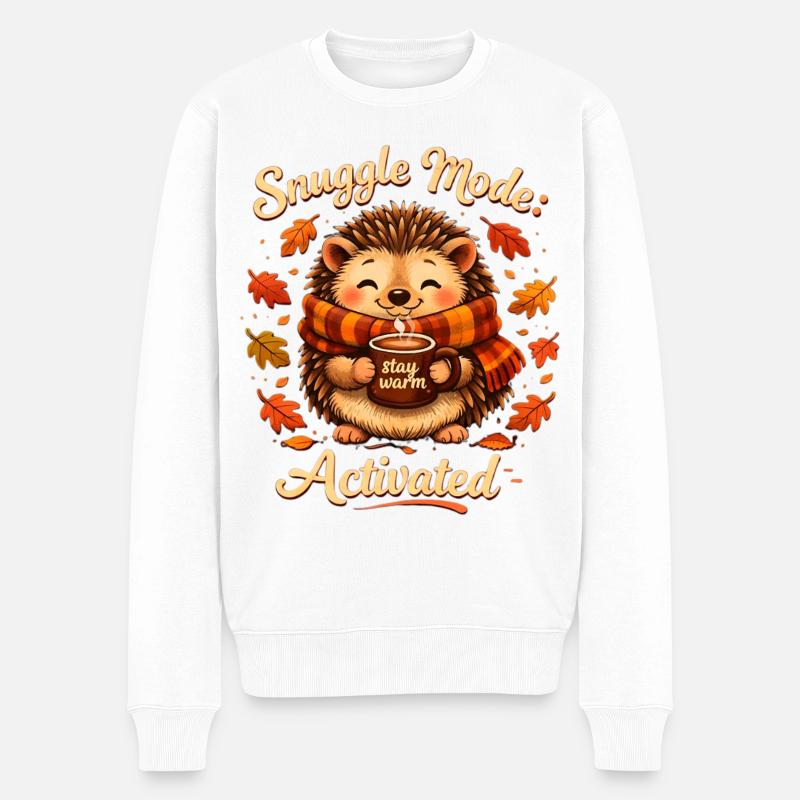 Hérisson Chaleur Chaleureuse Mode Câlin - Pull Premium bio Homme - blanc