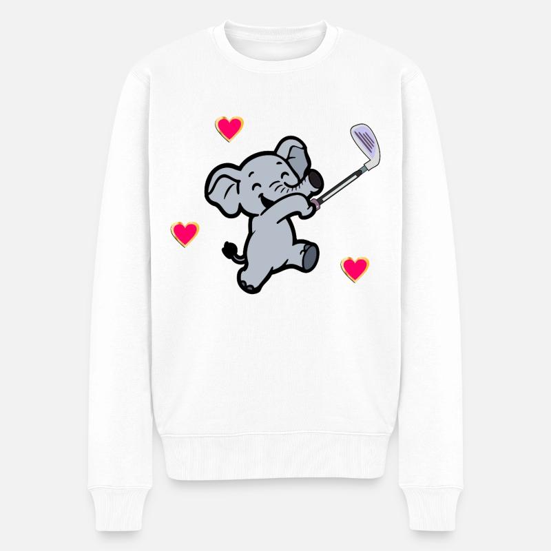 GOLFEUR ELEPHANT KIDS - Pull Premium bio Homme - blanc
