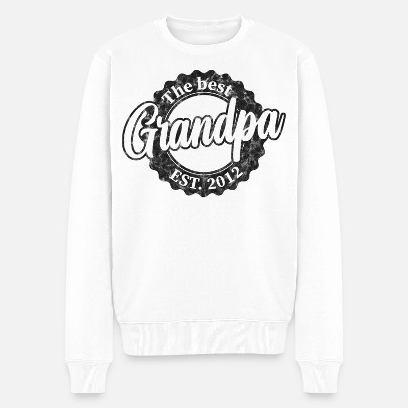 Le meilleur grand-père depuis 2012 - Pull Premium bio Homme - blanc