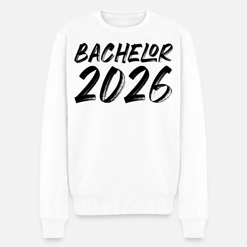 Bachelor 2026 - Männer Premium Bio Pullover - Weiß