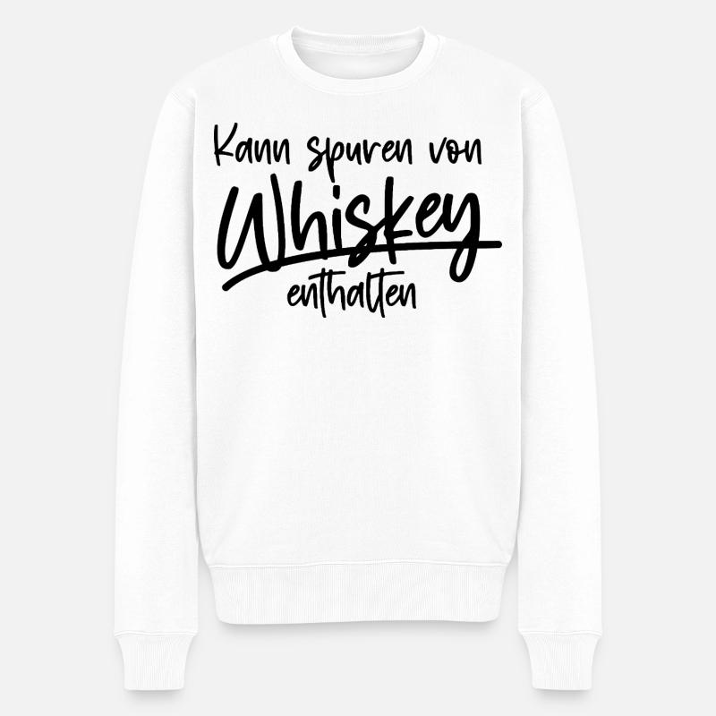 Whiskey - Männer Premium Bio Pullover - Weiß