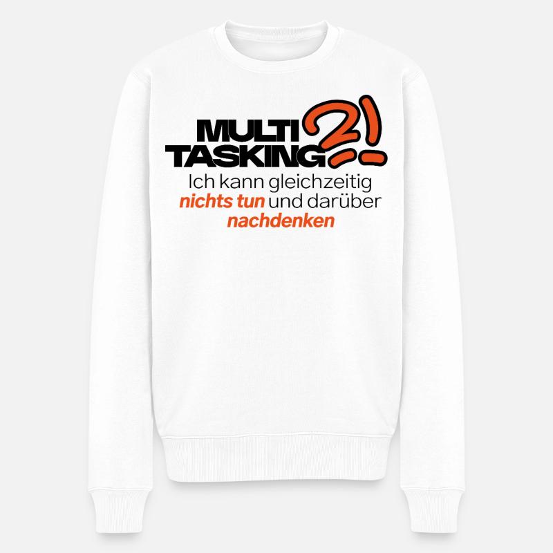 Multitasking mit Stil - Männer Premium Bio Pullover - Weiß