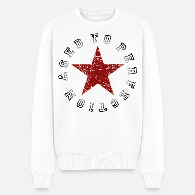 Aged To Perfection Geburtstagsgeschenk jedes Alter - Männer Premium Bio Pullover - Weiß
