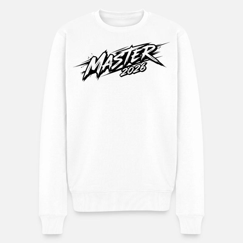 Master 2026 - Männer Premium Bio Pullover - Weiß