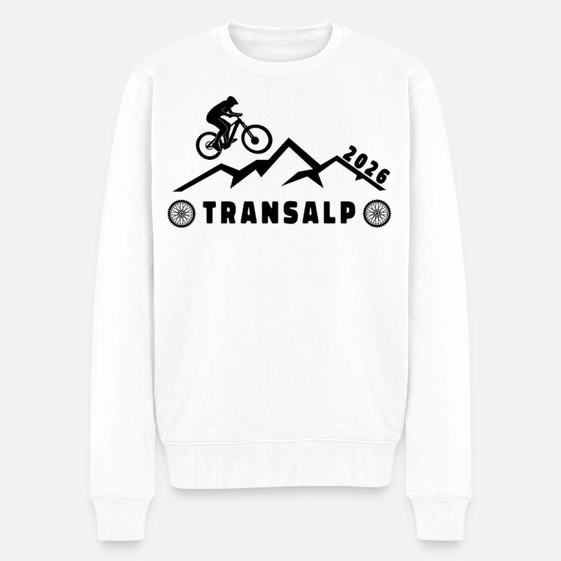 Transalp à vélo 2026 - Pull Premium bio Homme - blanc