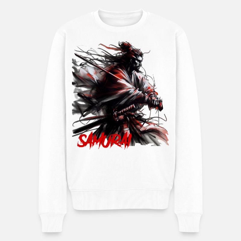 Samouraï - Pull Premium bio Homme - blanc