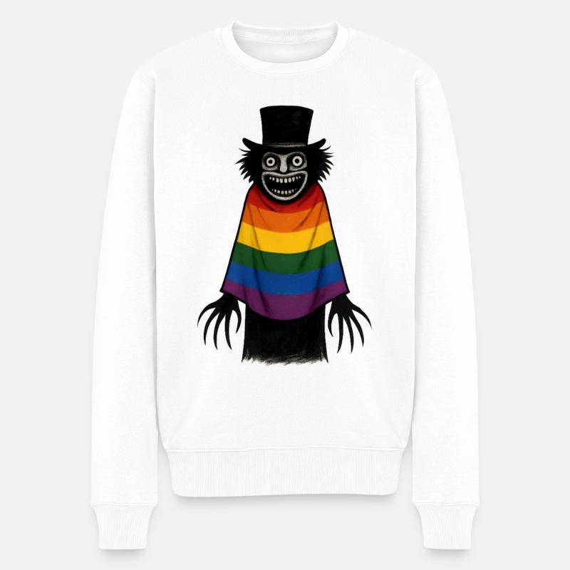 BABASHOOK et Cap Arc-en-ciel - Pull Premium bio Homme - blanc