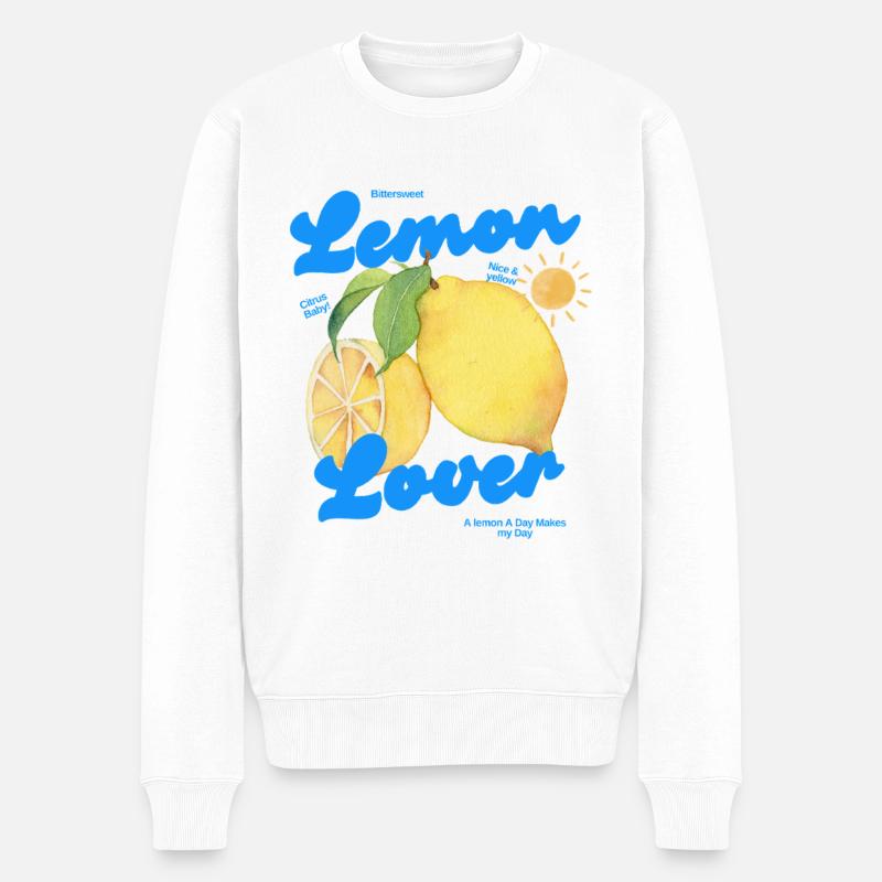 Zitrone Lemon Lover - Pull Premium bio Homme - blanc