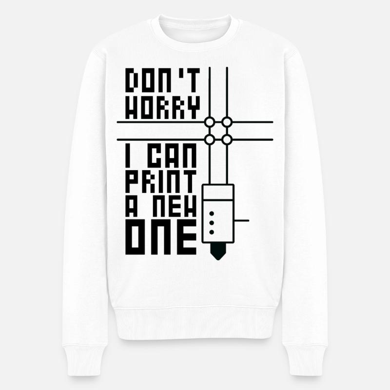 Impression 3D filament 3D d'imprimante 3D - Pull Premium bio Homme - blanc