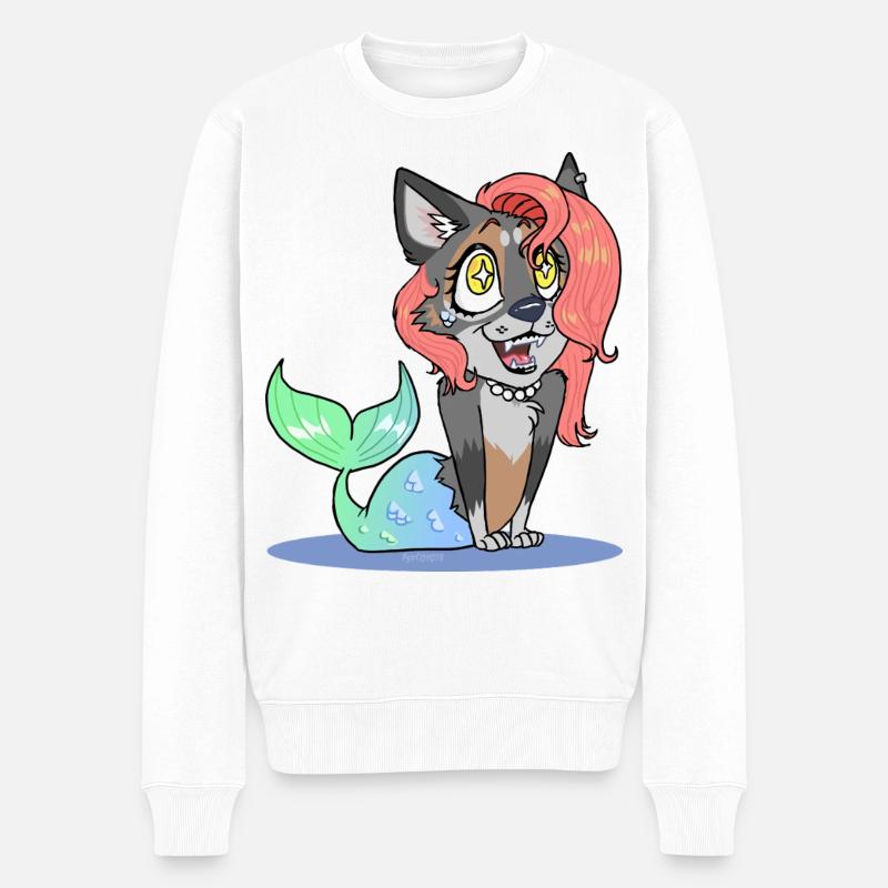 Coral (Chibi Version) (von Leni Riosa) - Männer Premium Bio Pullover - Weiß