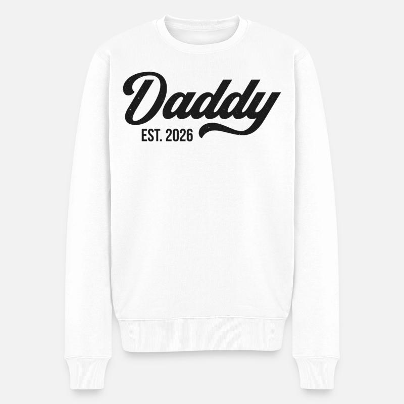 Daddy Est. 2026 - Männer Premium Bio Pullover - Weiß