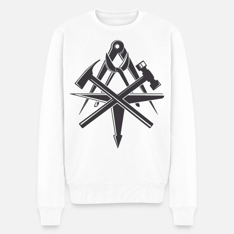 Artisanat de la Guilde des Plombiers - Pull Premium bio Homme - blanc