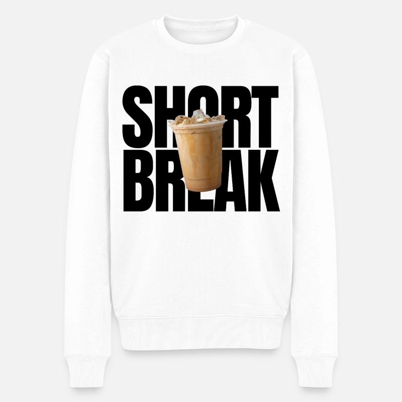 Courte pause - Pull Premium bio Homme - blanc