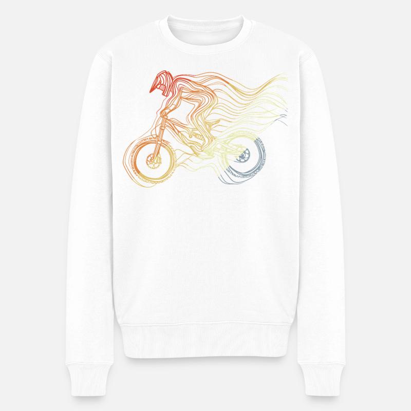 Style rétro de VTT - Pull Premium bio Homme - blanc