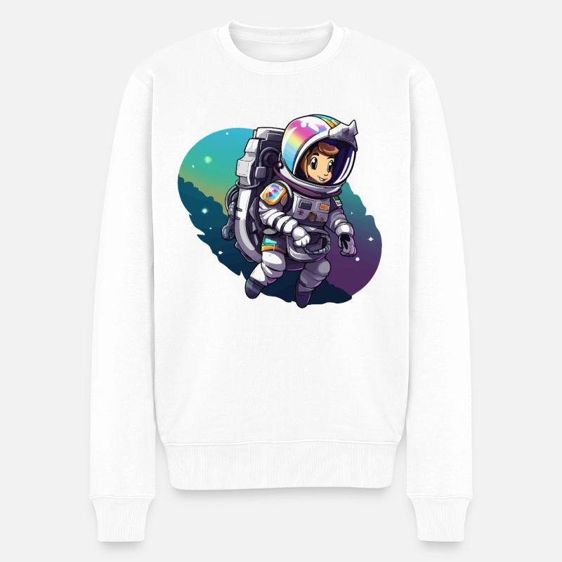 Astronaute d’aventure spatiale - Pull Premium bio Homme - blanc