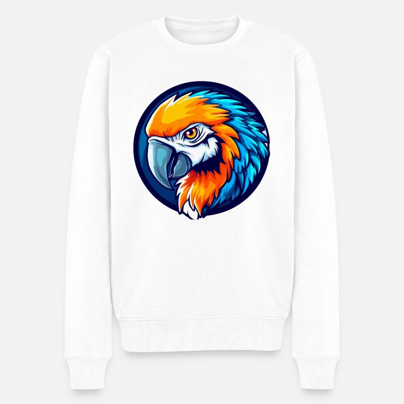 Tropical Parrot Esports Maskottchen-Logo - Männer Premium Bio Pullover - Weiß