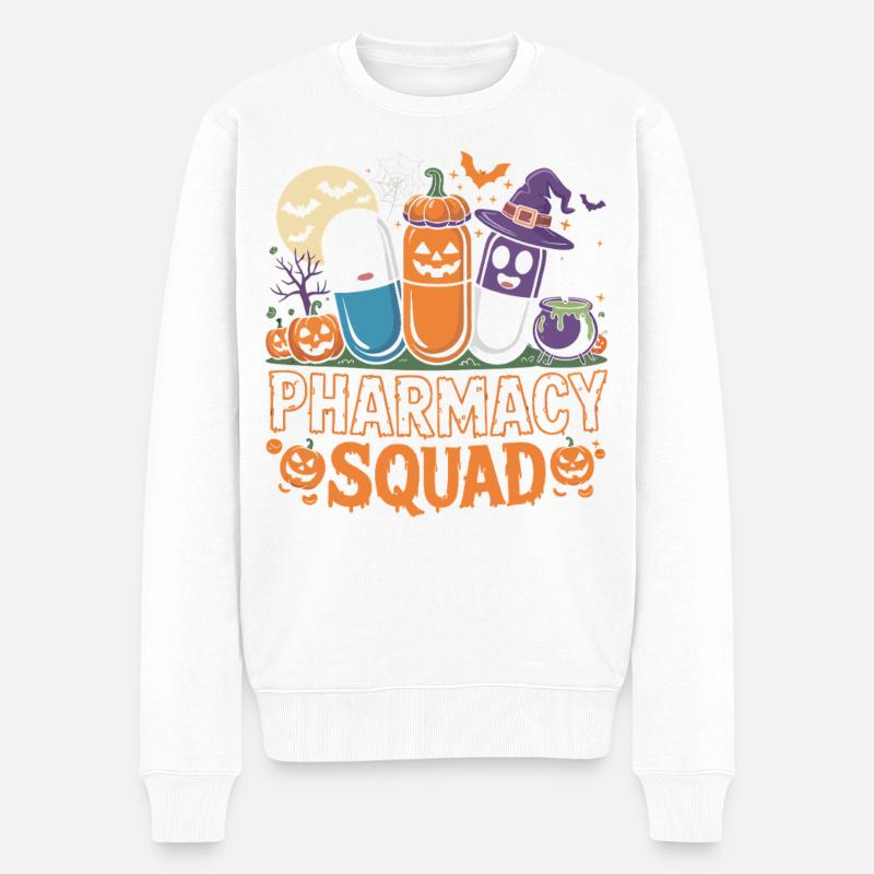 Pharma Squad Halloween Kollektion - Männer Premium Bio Pullover - Weiß