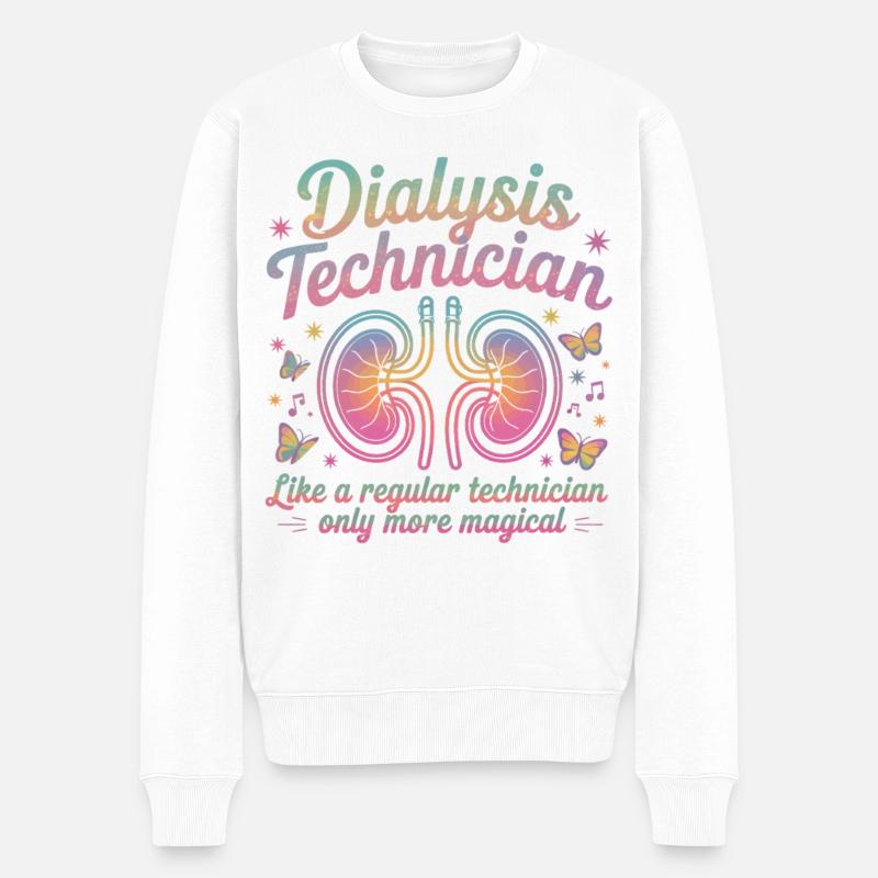 Dialyse-Techniker: Magischer Stolz - Männer Premium Bio Pullover - Weiß