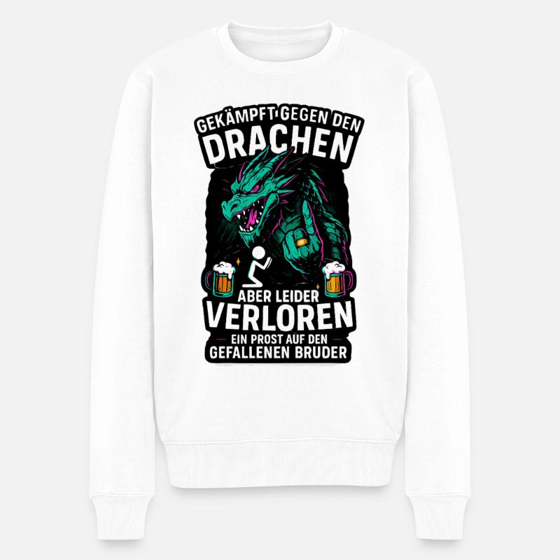 JGA Team Bräutigam - Männer Premium Bio Pullover - Weiß