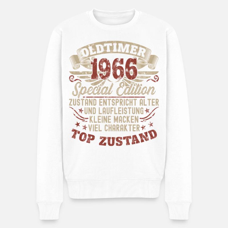 60 ans Âge et kilométrage - Pull Premium bio Homme - blanc