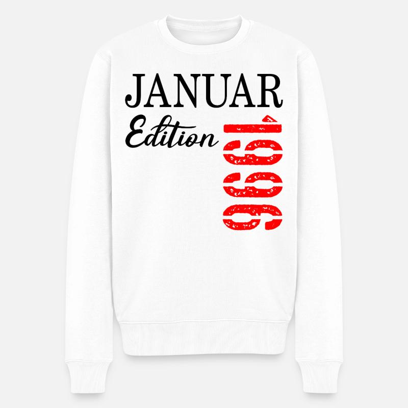 31-års fødselsdag - januar 1996 - Økologisk premium-sweatshirt til mænd - hvid