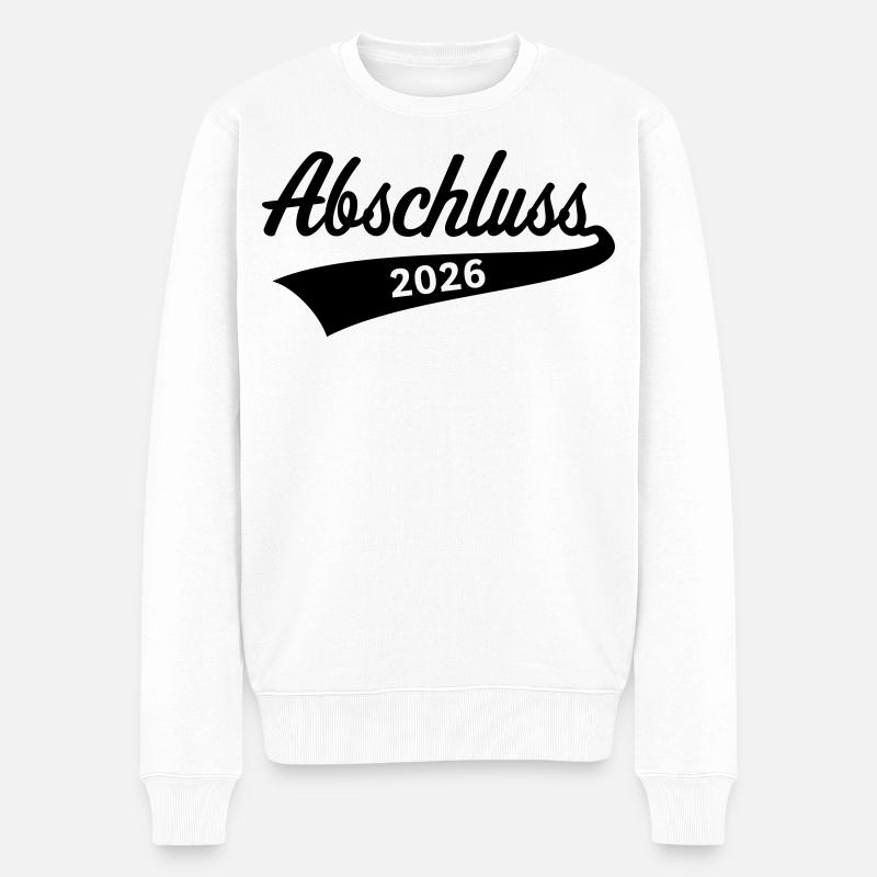 Abschluss 2026 (Schulabschluss / Black) - Männer Premium Bio Pullover - Weiß